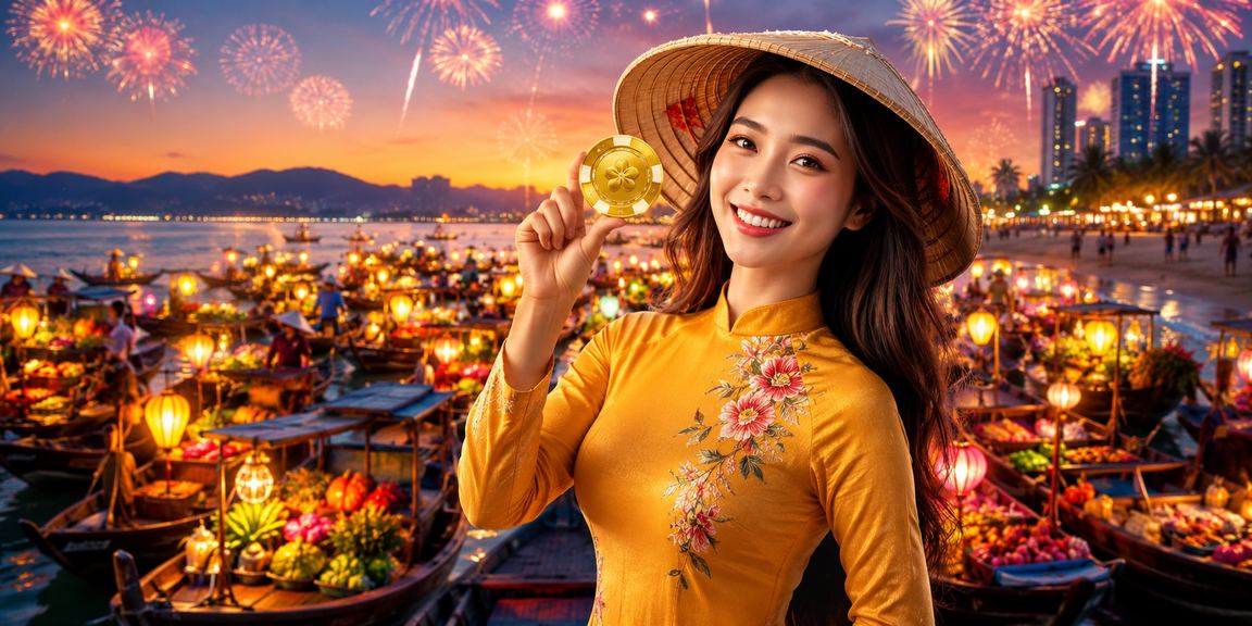 Khu vực giải trí casino ven biển Đà Nẵng với ánh đèn lung linh về đêm