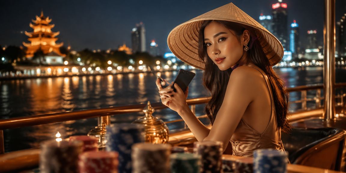 Người dùng Sài Gòn trải nghiệm casino di động t40 với nón lá truyền thống